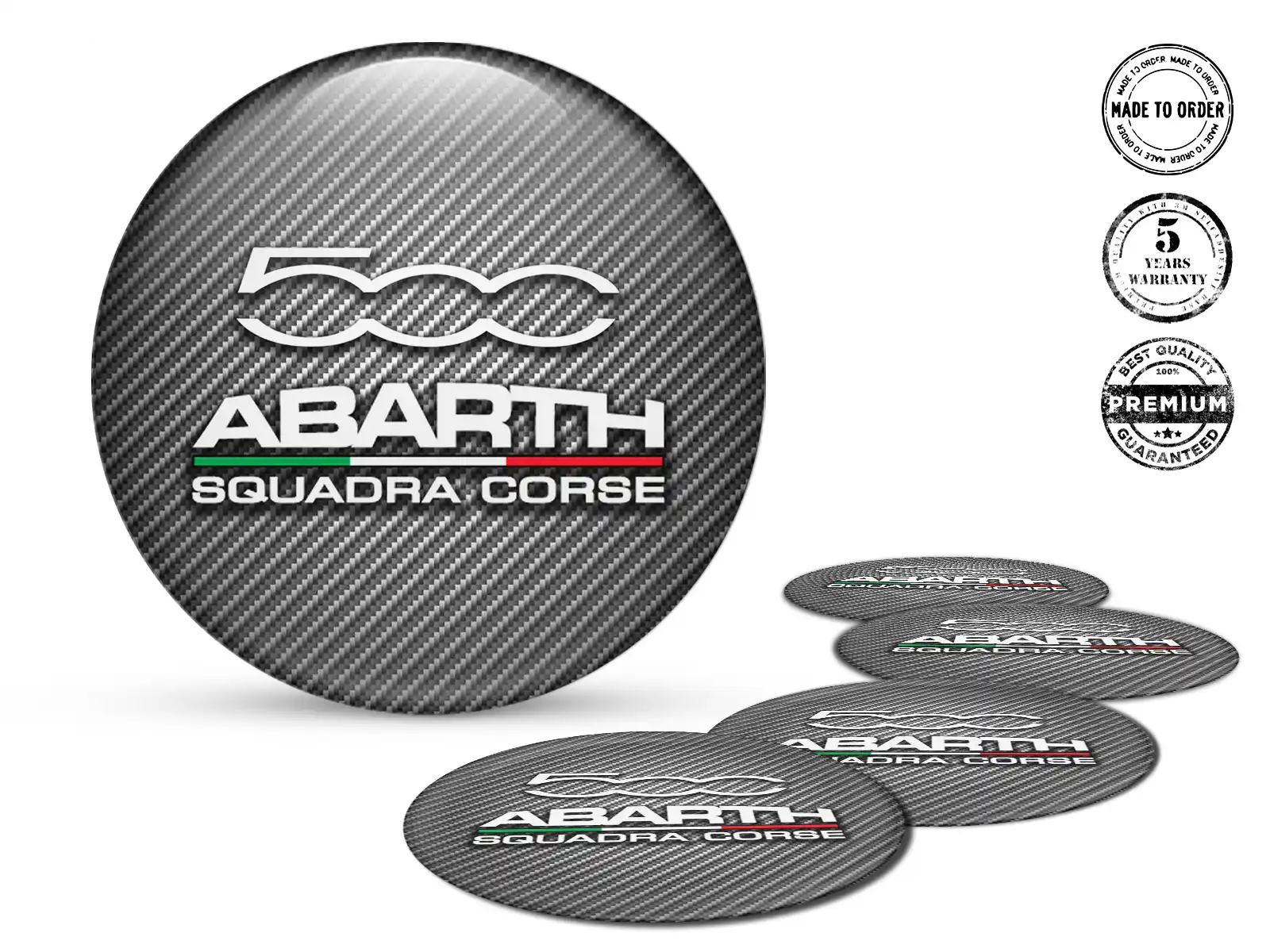 Fiat Abarth Aufkleber Dome Stil Premium Radlogos